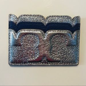 TORY BURCH Leather Serif T Business Card Holder